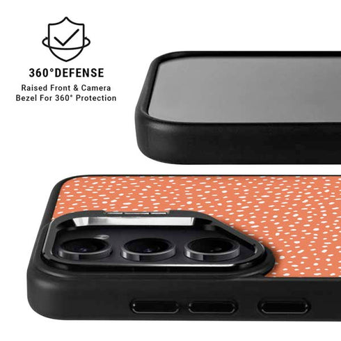 Orange Spots Galaxy S24 Plus Kickstand Case